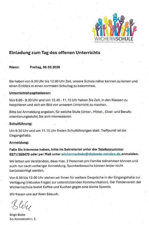 800 Tag des offenen Unterrichts